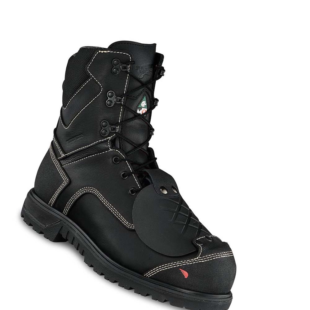 Red Wing Brnr XP 8-inch Waterproof, Metguard, CSA Men\'s Safety Boots Black | ZA 311FDN